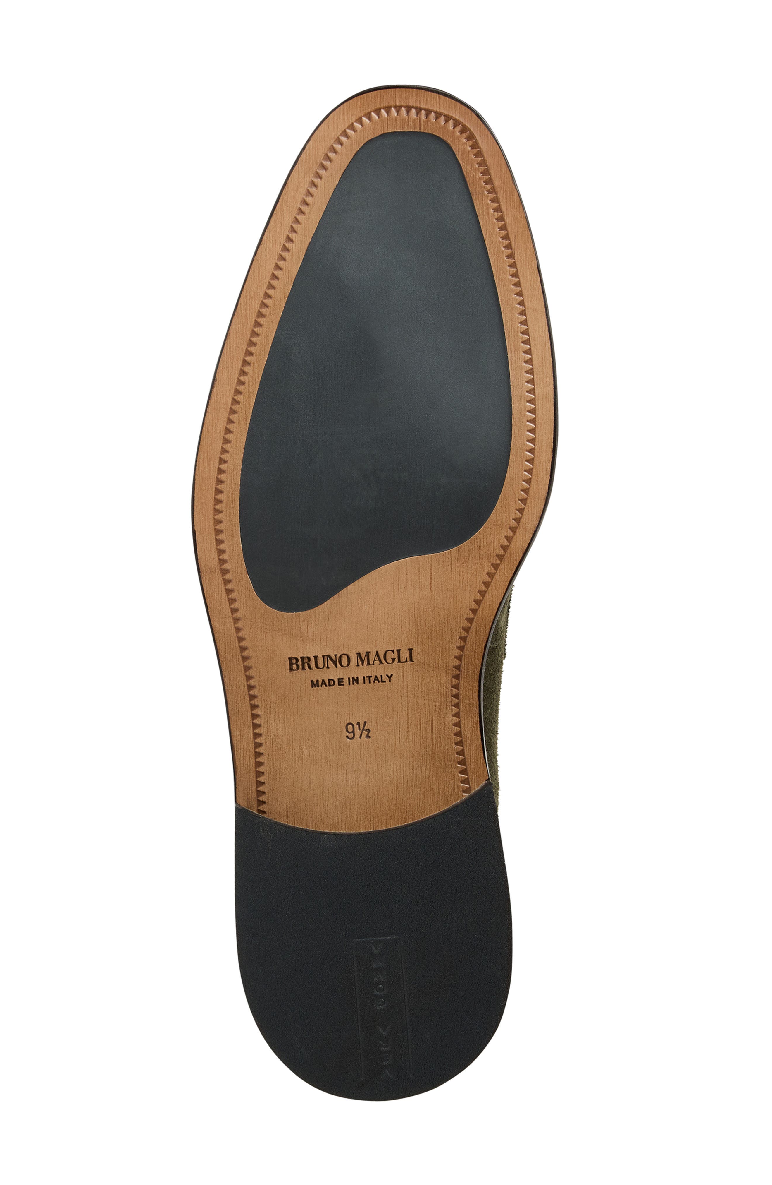 Bruno Magli Venezia Penny Loafer, Alternate, color, Olive Suede
