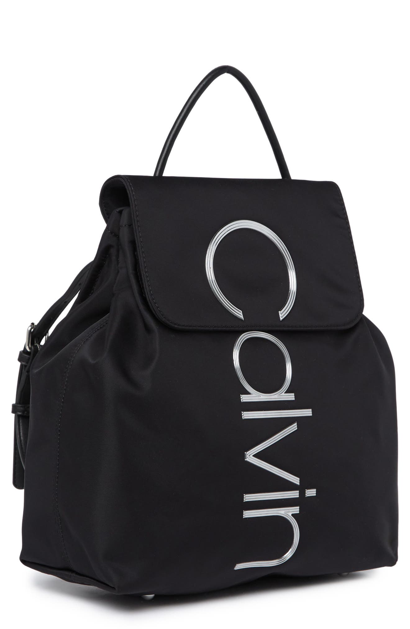 Calvin Klein Logo Embellished Nylon Mini Backpack, Alternate, color, 