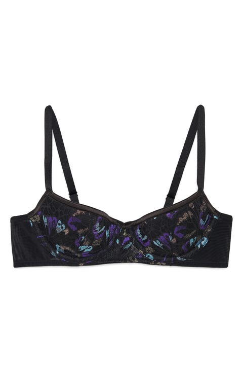 Butterfly Wings Lace Mesh Balconette Bra (Regular & Plus)
