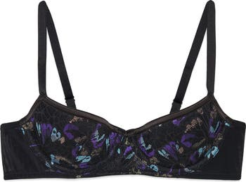 Butterfly Wings Lace Mesh Balconette Bra
