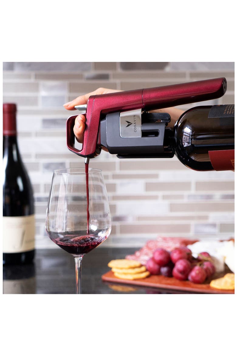 Timeless Six Plus Wine Preservation System, Alternate, color, BURGUNDY