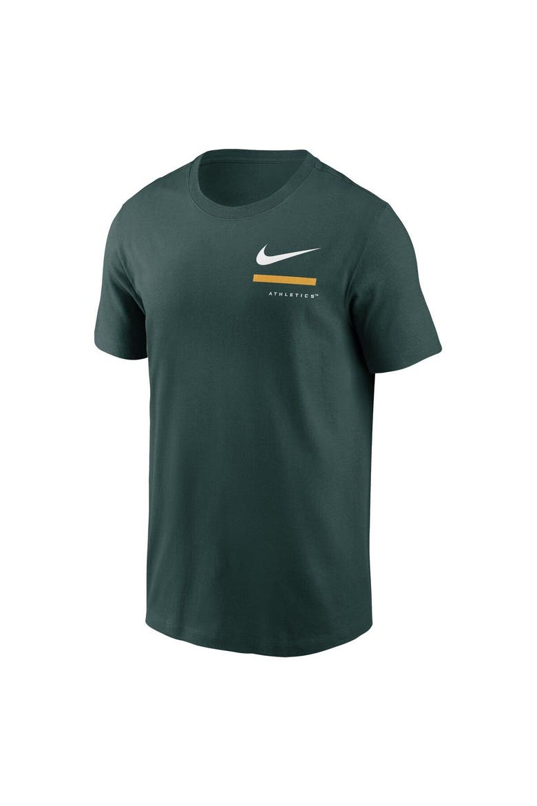 Men's Nike Green Oakland Athletics Over the Shoulder T-Shirt, Alternate, color, Green