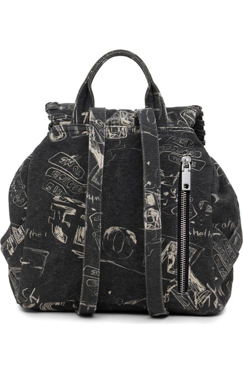 Desigual Mixed Media Canvas Backpack, Alternate, color, Black
