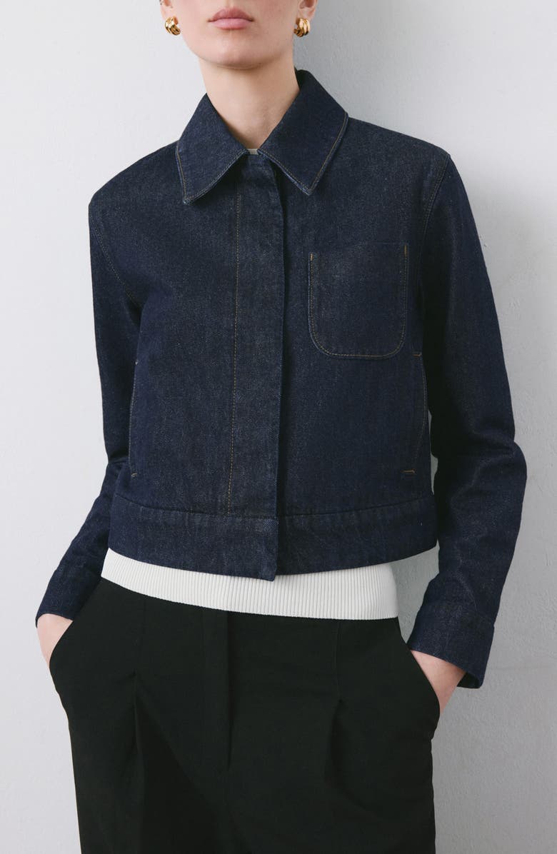 MANGO Denim Jacket, Main, color, Blue