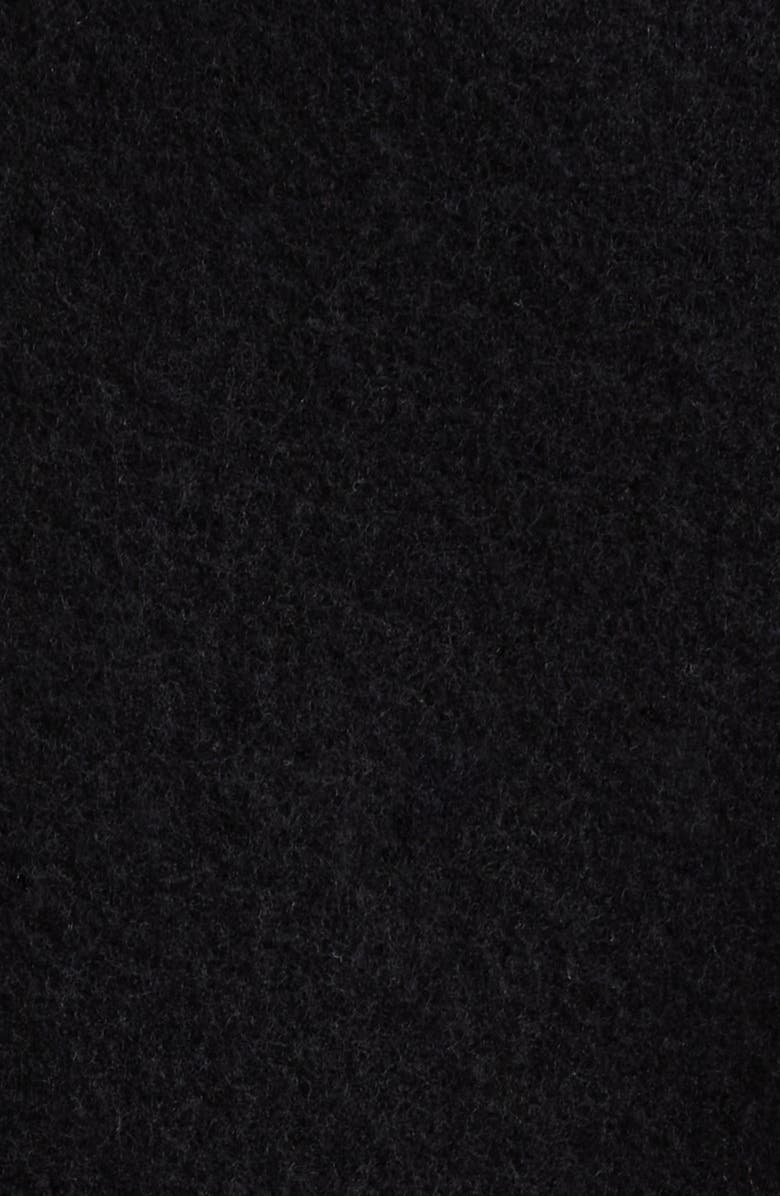 Herno Mixed Media Fringe Trim Poncho, Alternate, color, Black