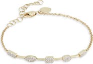 Meira T Diamond Pavé Geometric Disc 14K Gold Bracelet