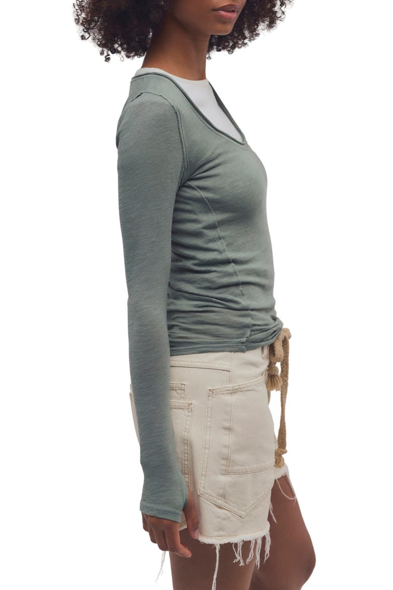 Siren Long Sleeve Top, Alternate, color, OLIVE LEAF