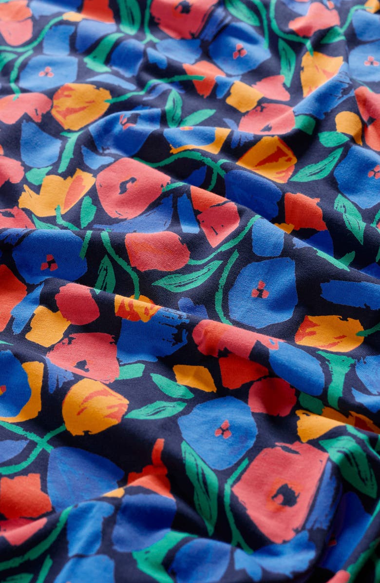 Seasalt Cornwall Veronica Floral Organic Cotton Jersey Midi Dress, Alternate, color, Zennor Blooms Maritime Mix