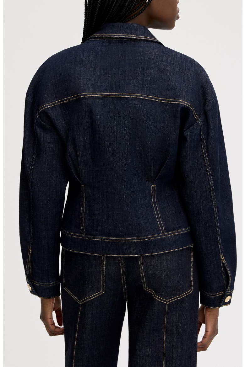 Cinch Waist Denim Jacket, Alternate, color, SEATTLE WASH