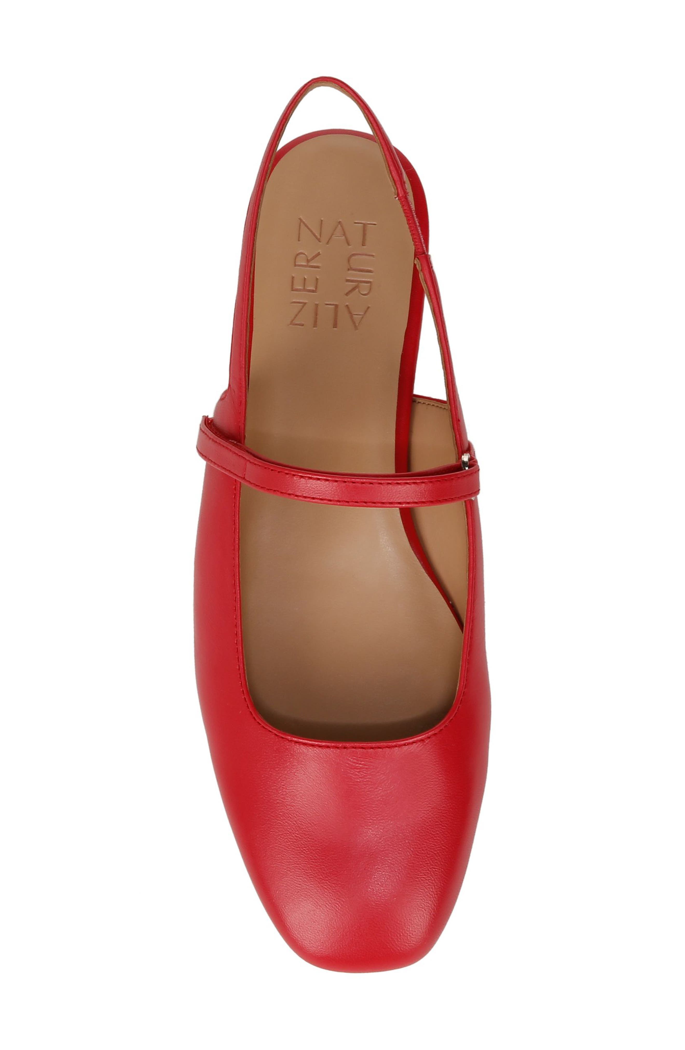 Connie Slingback Mary Jane Flat, Alternate, color, CRANTINI RED LEATHER