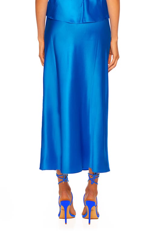 Susana Monaco Tie Back Silk Top In Cobalt