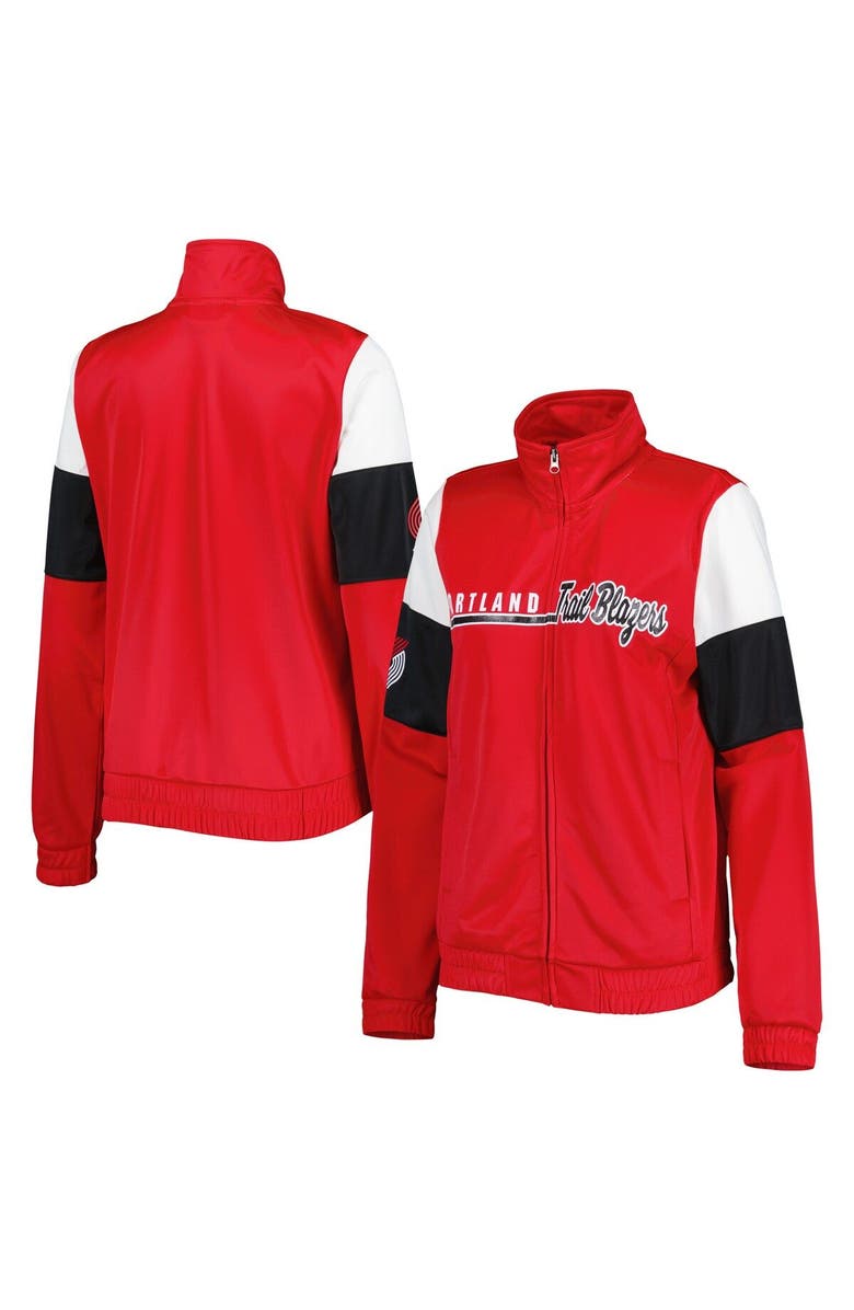 G-III 4HER BY CARL BANKS Women's G-III 4Her by Carl Banks Red Portland Trail Blazers Change Up Full-Zip Track Jacket, Main, color, Red