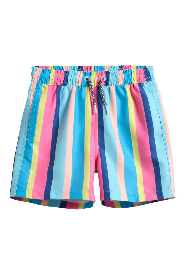 Kids' Stripe Swim Trunks, Main, color, BLUE MULTI