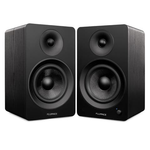 Powered 6.5'' Stereo Bookshelf Speakers for Turntable, TV PC & Bluetooth