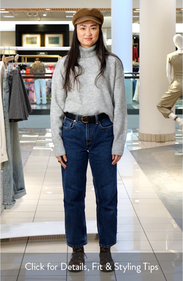 Notch Hem Turtleneck Sweater, sales video thumbnail