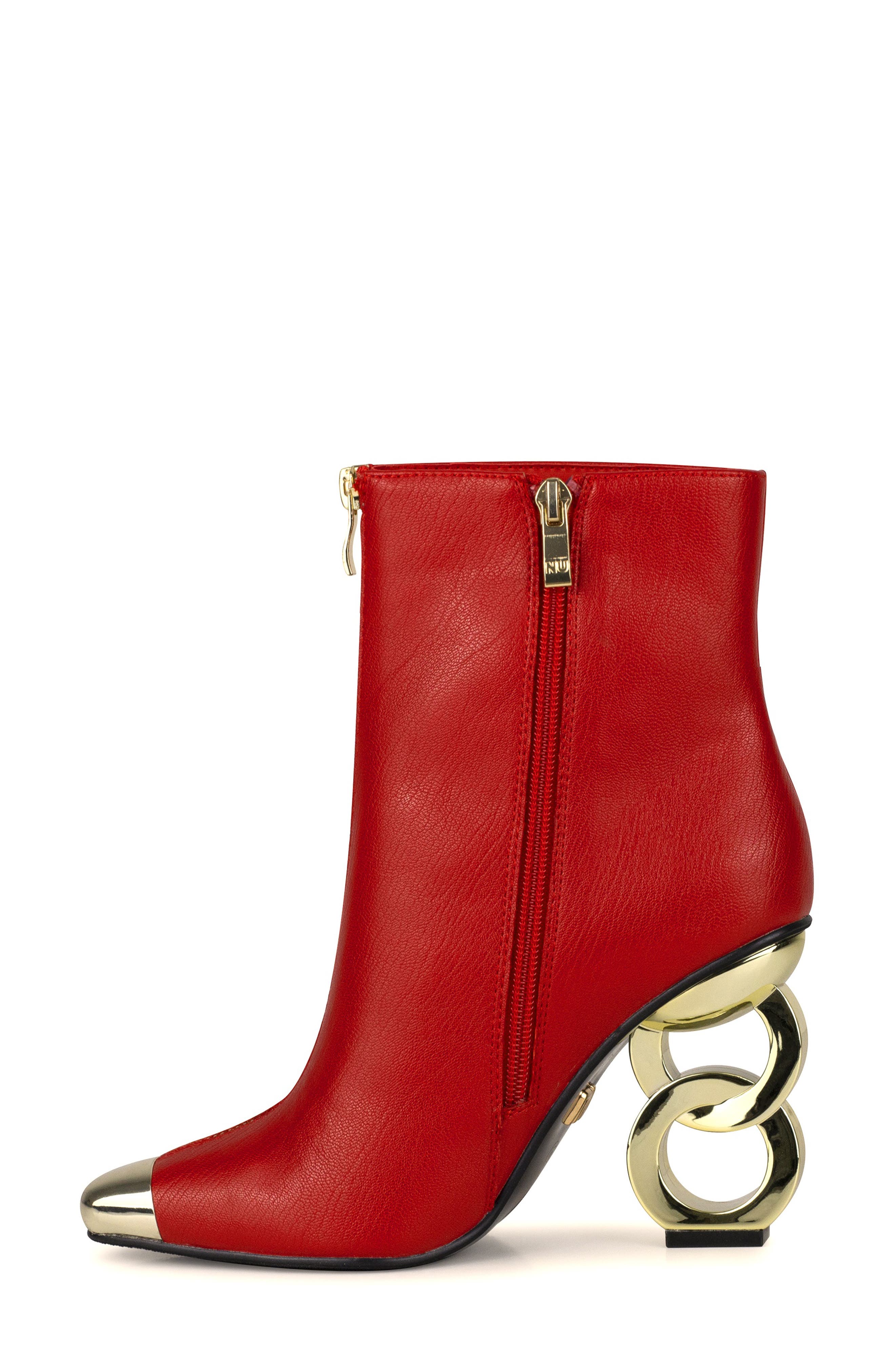 NINETY UNION Lovely Zipper Boot, Alternate, color, Red