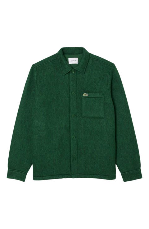 Fleece Button-Up Overshirt