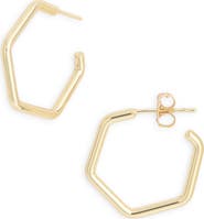 NORDSTROM RACK Demi Fine Hexagonal Hoop Earrings