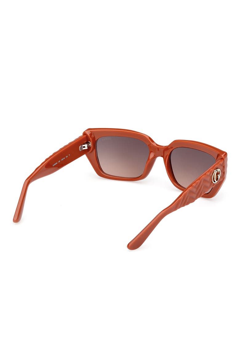 Rectangular Sunglasses, Alternate, color, ORANGE/ GRADIENT BROWN
