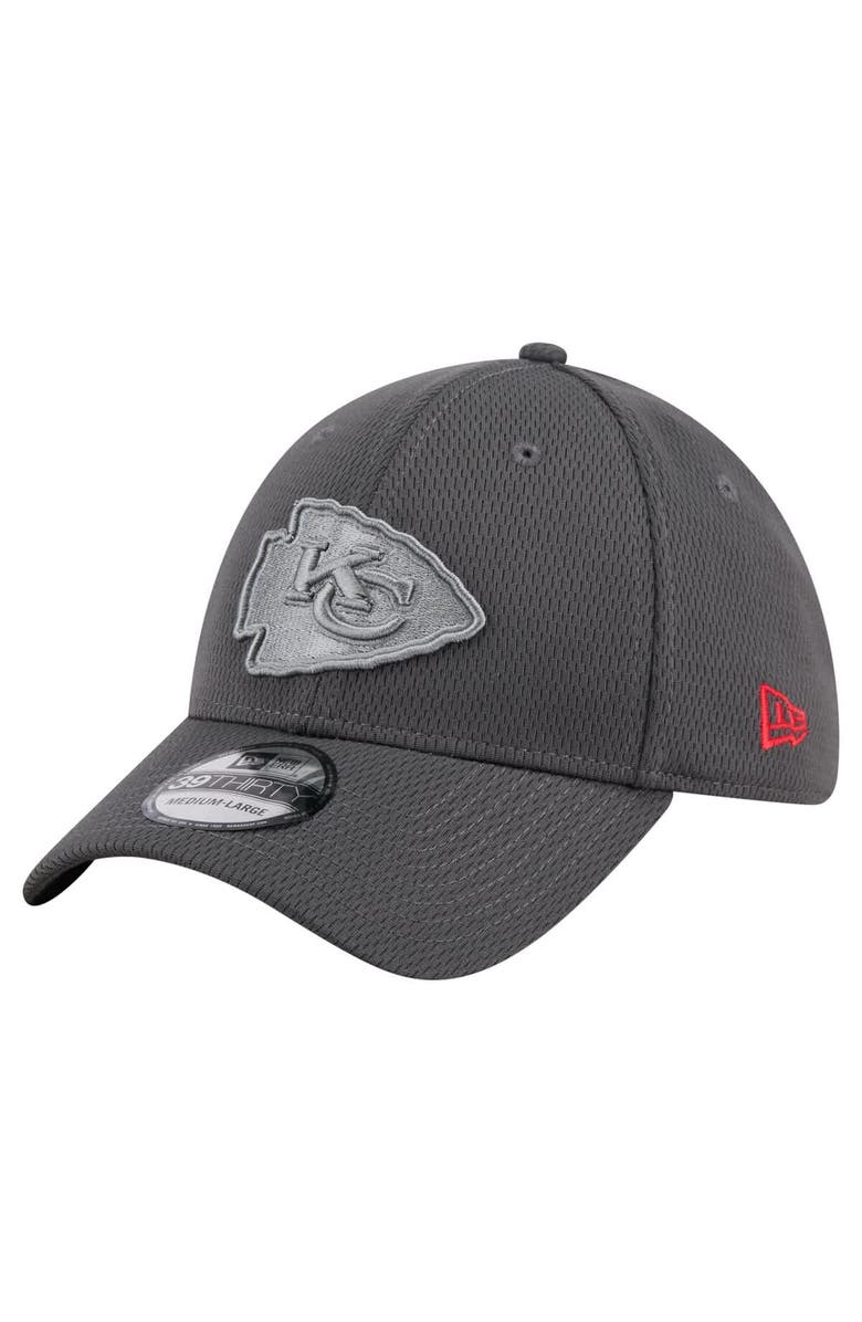 New Era Men's New Era Graphite Kansas City Chiefs Main 39THIRTY Flex Hat, Main, color,