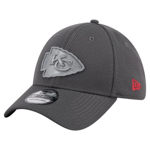 Men's New Era Graphite Kansas City Chiefs  Main 39THIRTY Flex Hat