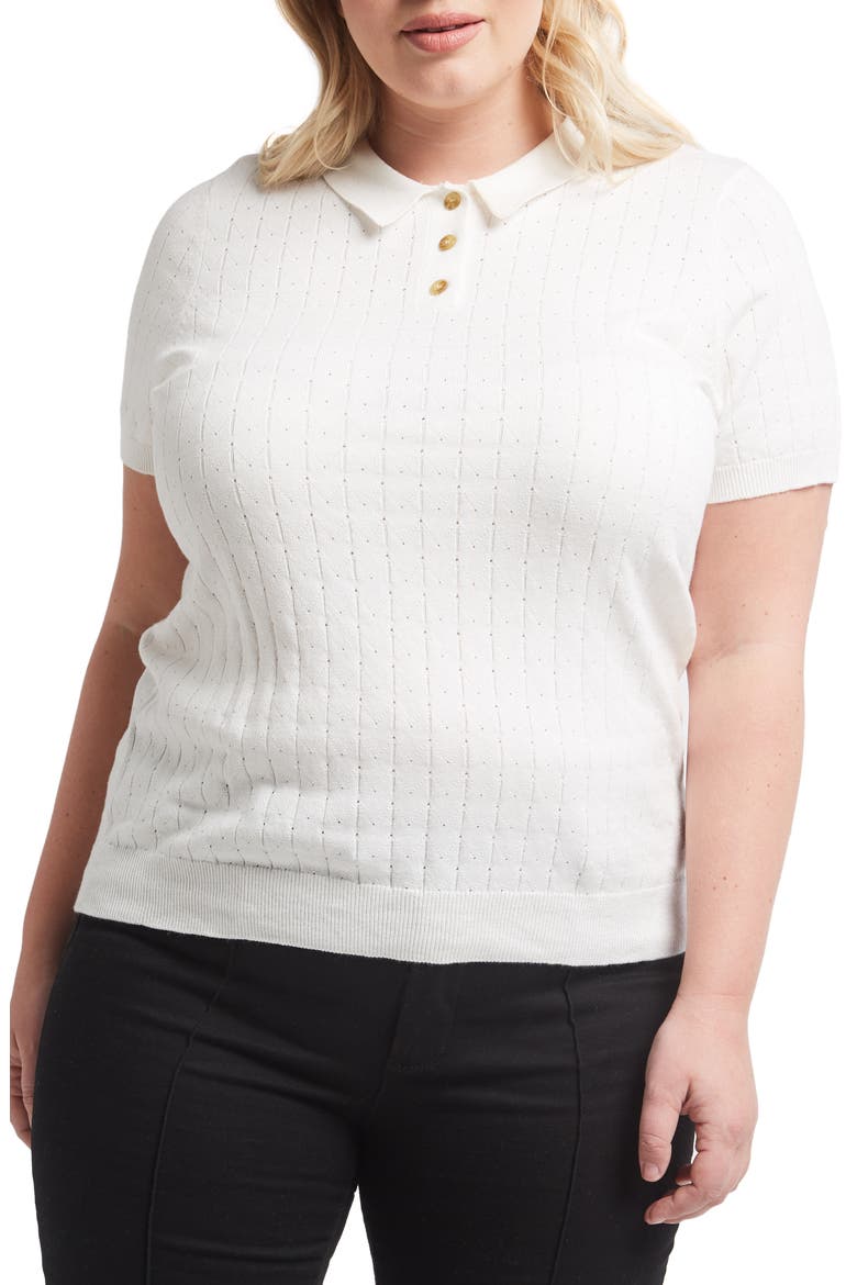 Polo Sweater, Alternate, color, IVORY SOLID