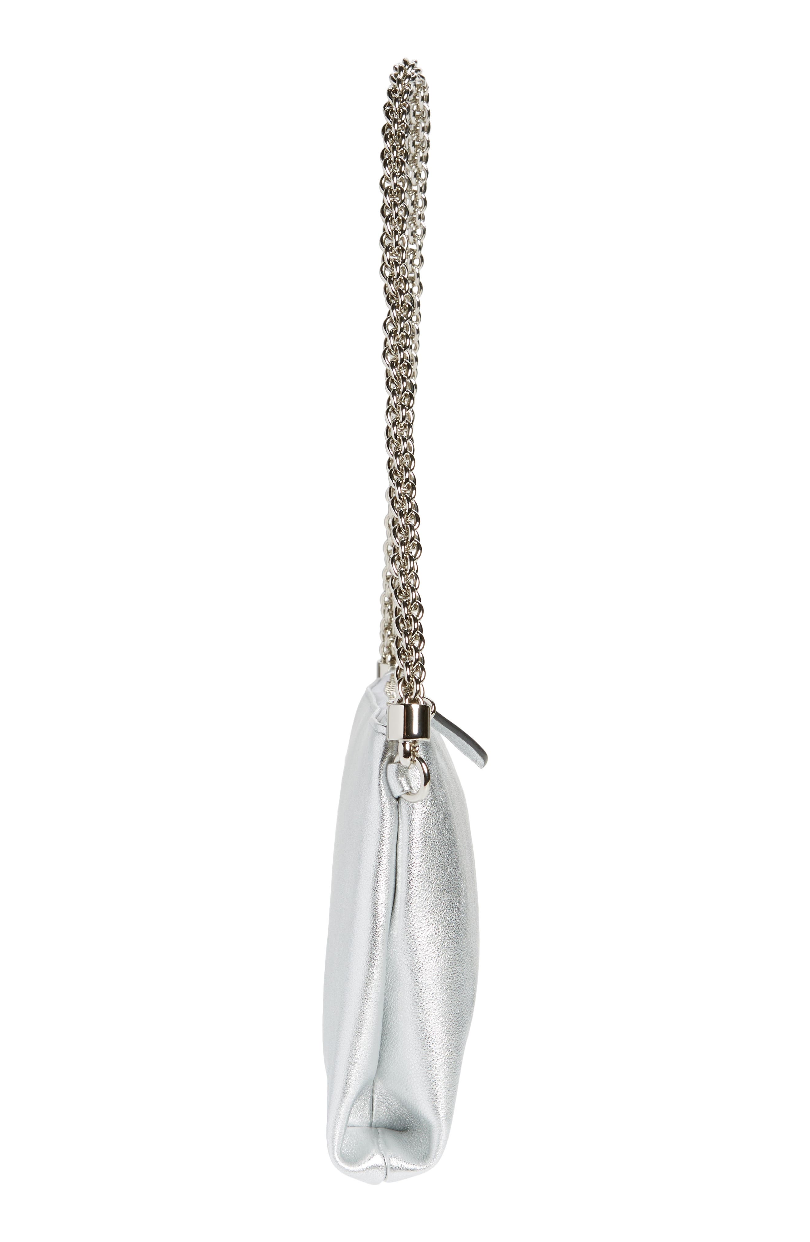 Jimmy Choo Mini Callie Metallic Leather Shoulder Bag, Alternate, color, 