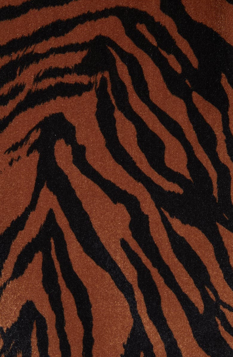 TOM FORD Zebra Print Velour Zip Hoodie, Alternate, color, 