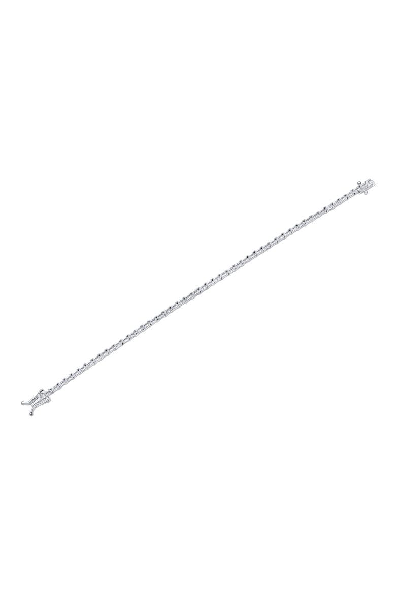 Baguette Cubic Zirconia Bracelet, Alternate, color, RHODIUM PLATED BRASS