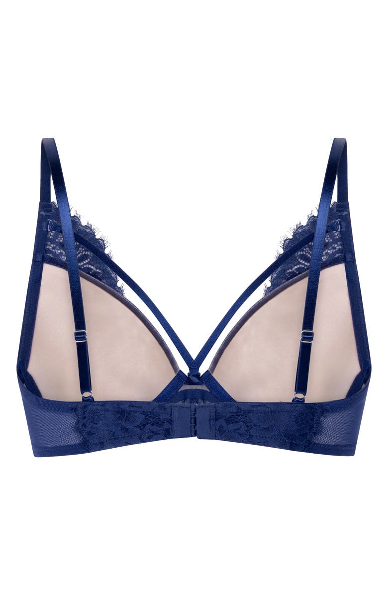 Hunkemöller Lou Strappy Lace Underwire Bra, Alternate, color, Twilight Blue