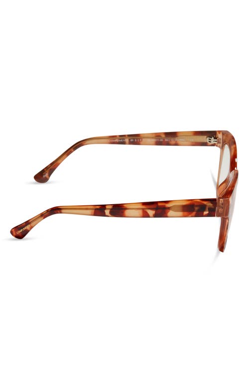 Diff Solstice 50mm Square Blue Light Filtering Glasses In Brown