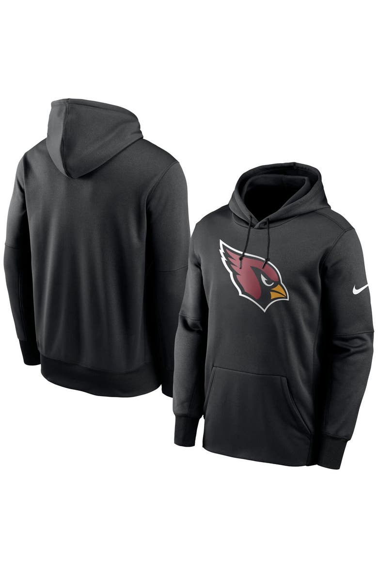 Men's Nike Black Arizona Cardinals Fan Gear Primary Logo Therma Performance Pullover Hoodie, Main, color, Black