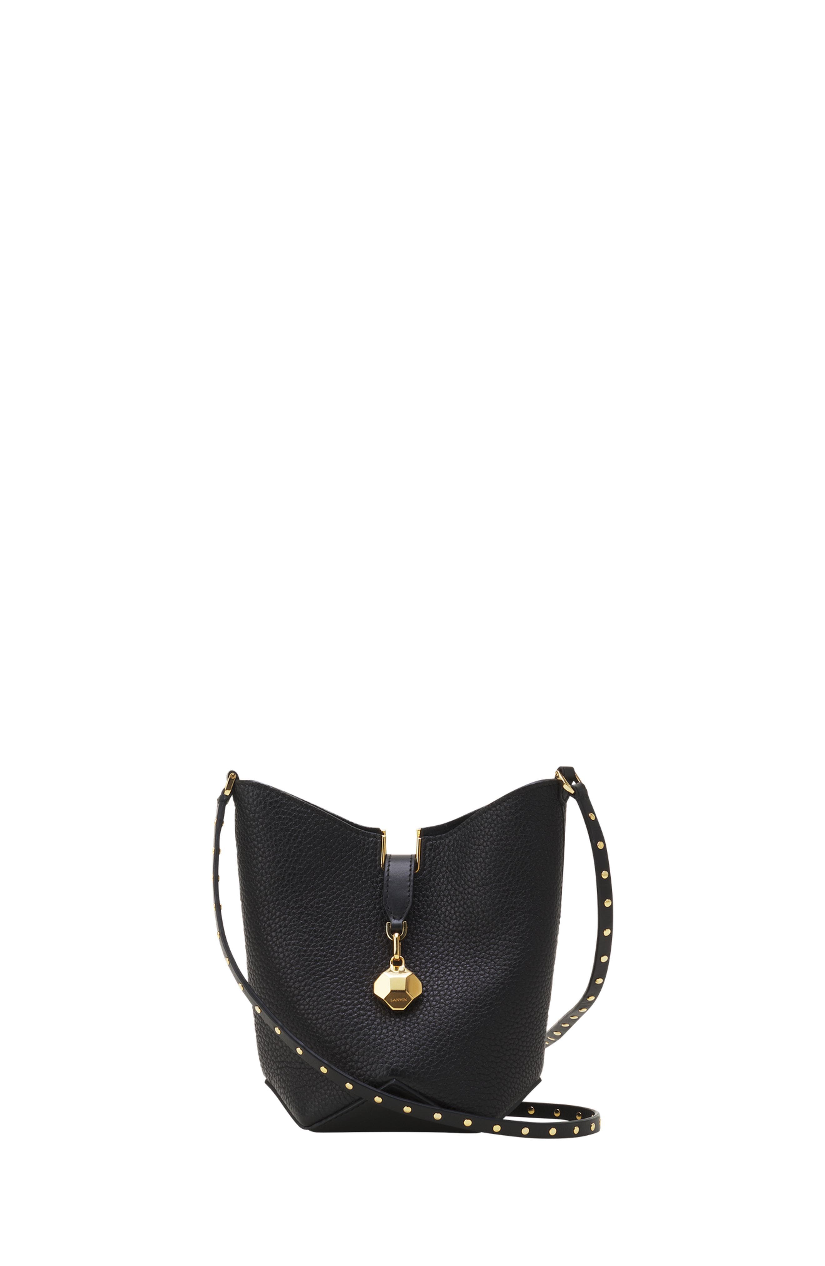 Lanvin Catch Nano By Lanvin Leather Bucket Bag, Main, color, Black