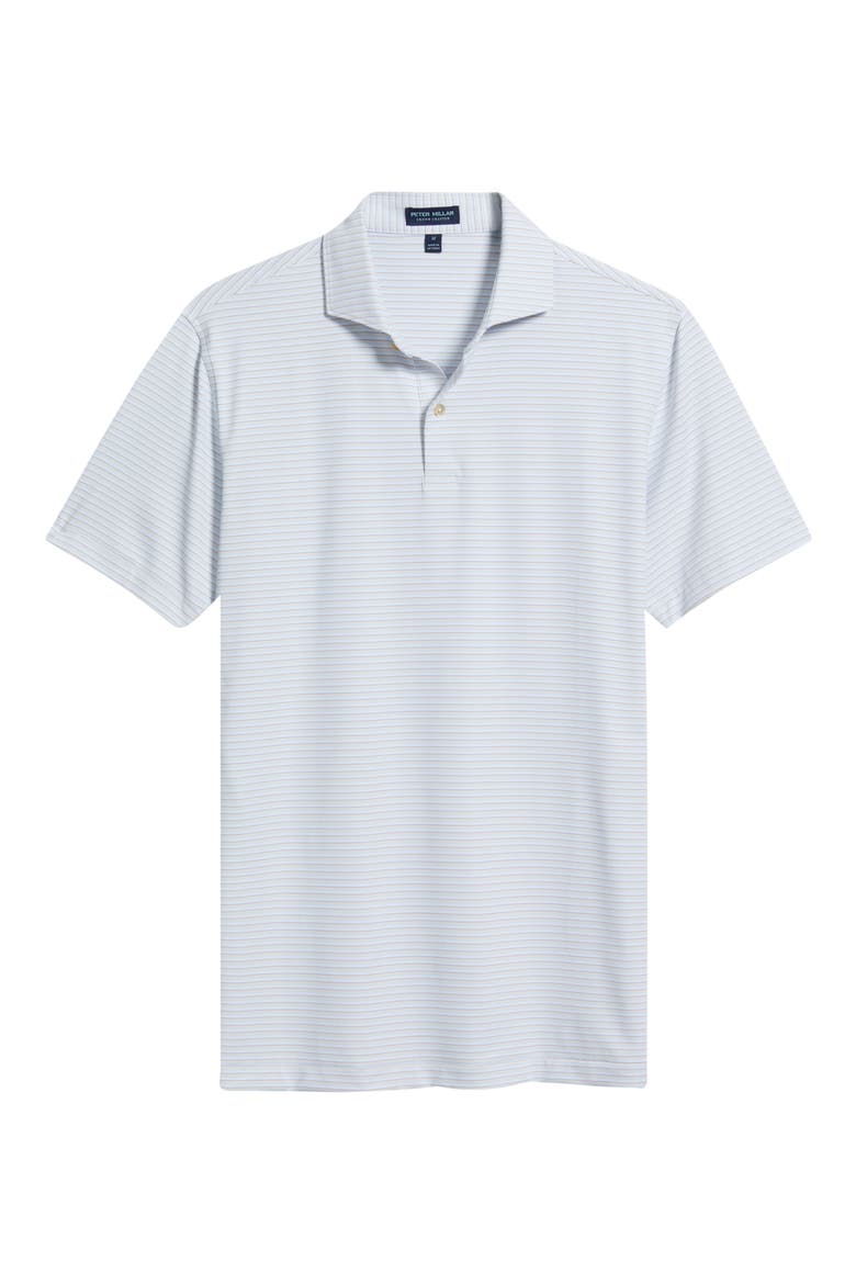 Echo Performance Jersey Golf Polo, Alternate, color, WHITE / BLUE BRISK