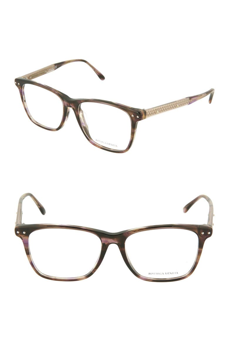 Bottega Veneta 54mm Square Optical Frames, Main, color,