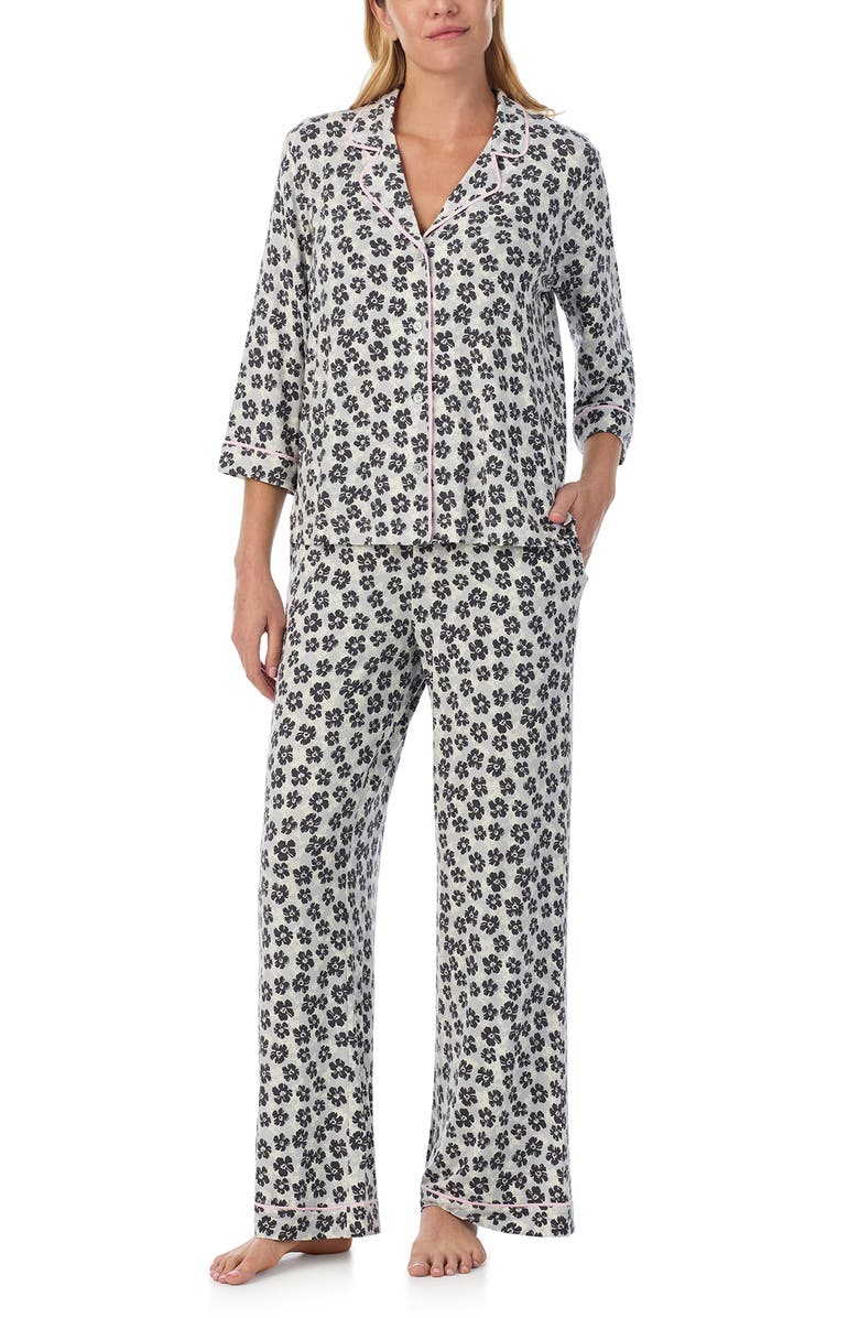 Sanctuary Floral Long Pajamas, Alternate, color, Grey Floral
