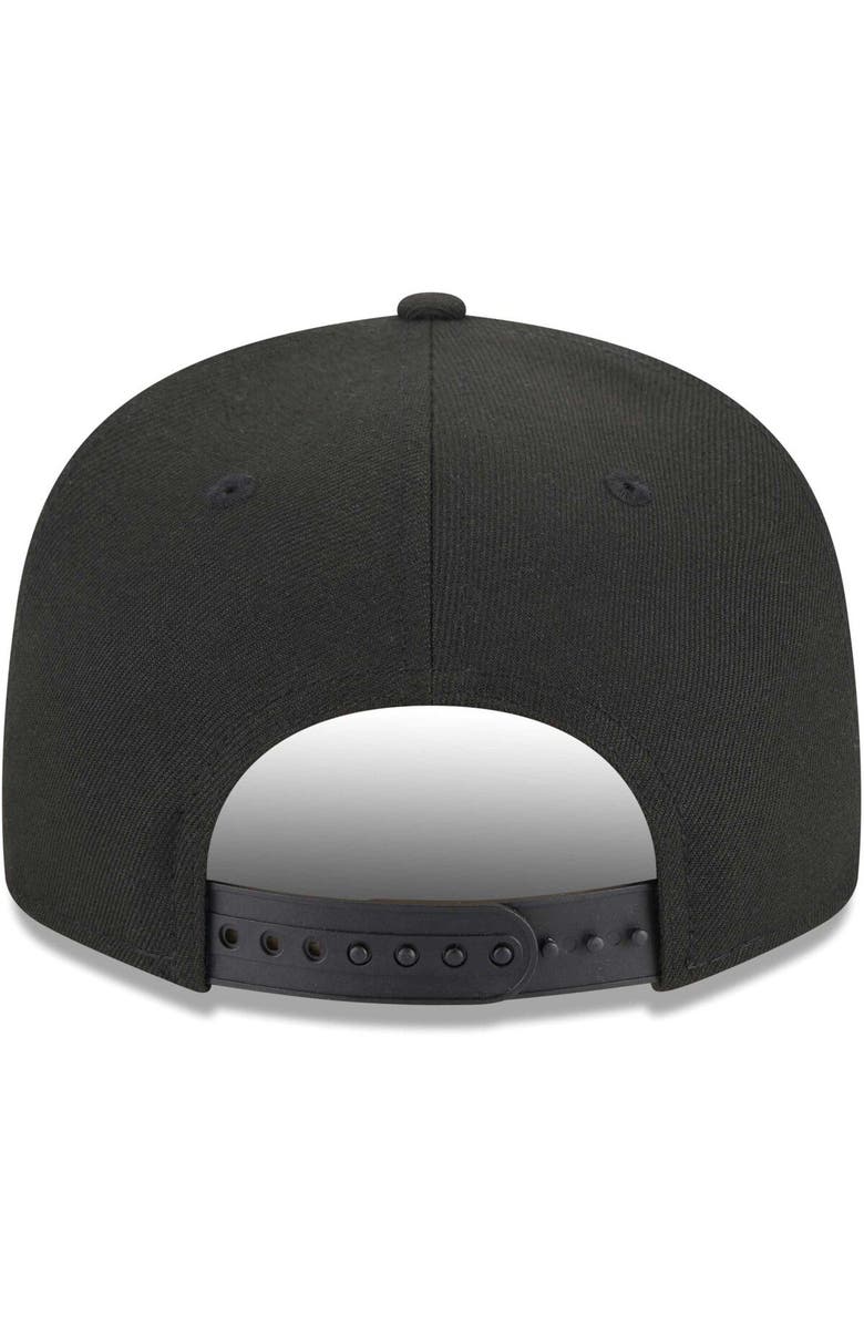 New Era Men's New Era Black Philadelphia 76ers 3-Time Champions Commemorative Side Patch 9FIFTY Snapback Hat, Alternate, color, 