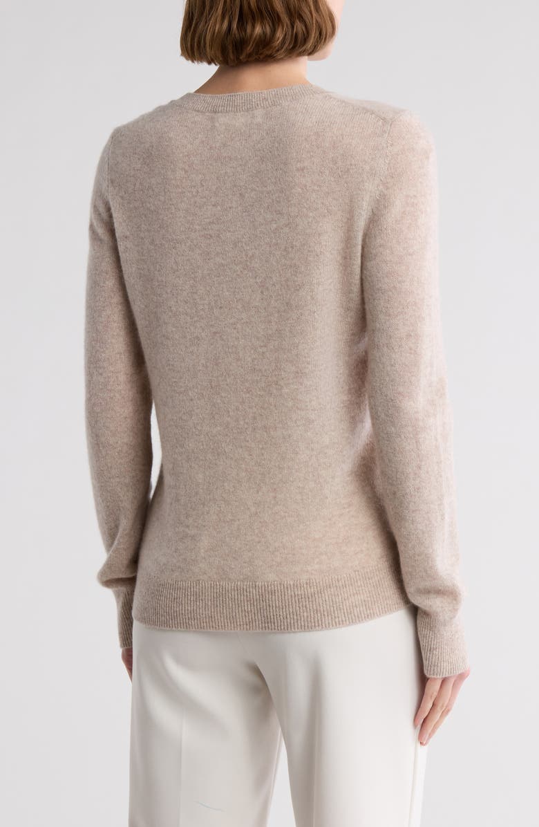 Nordstrom Cashmere Crewneck Sweater, Alternate, color, Beige Hummus Heather