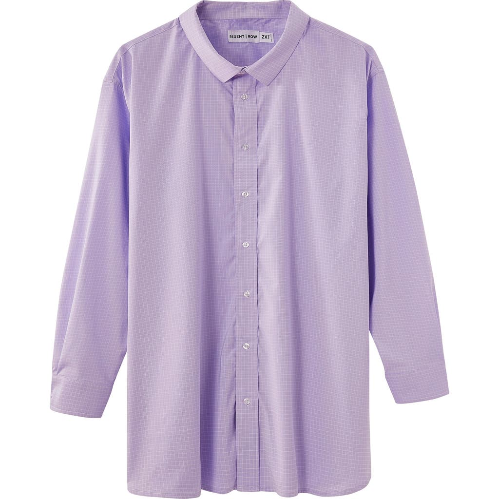 Regent Row Big And Tall Stanton Shirt Long Sleeve Button Down In Pink-stripe