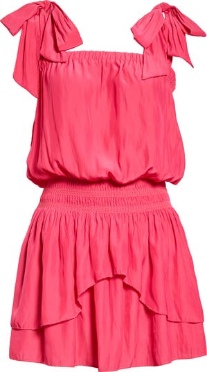Kira Smocked Waist Tie Strap Minidress