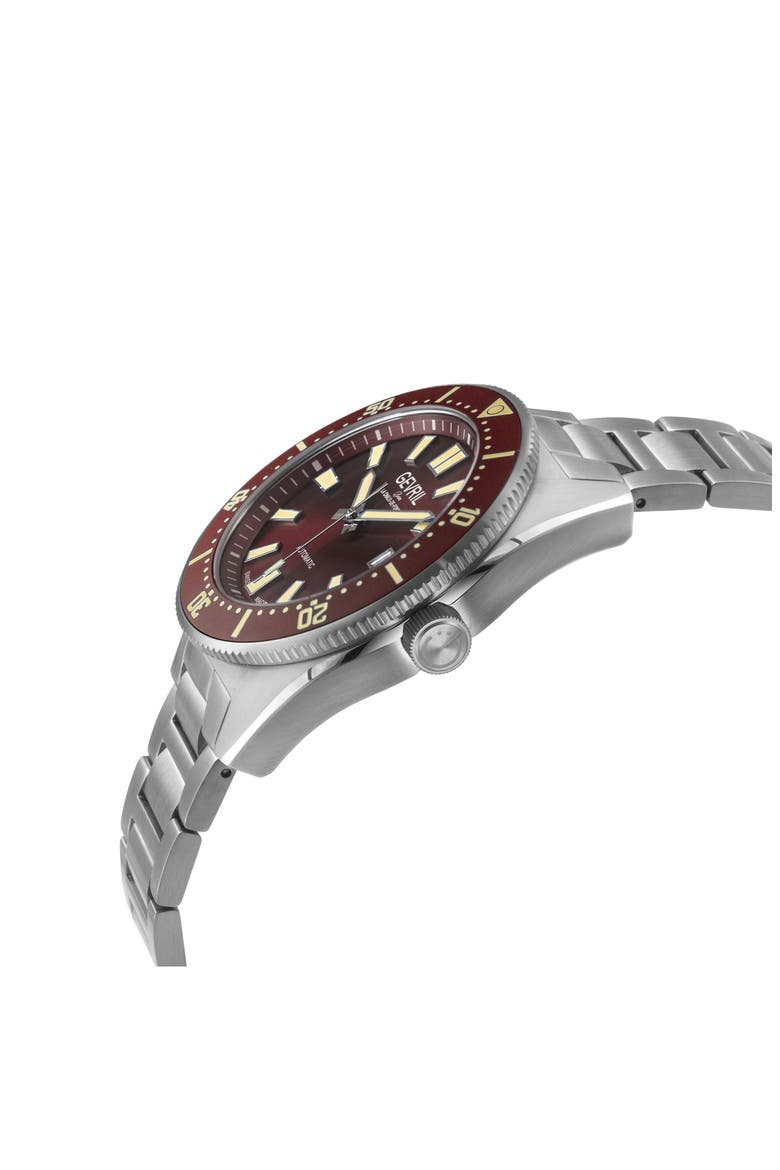 Mariner Row Automatic Bracelet Watch, Alternate, color, SILVER