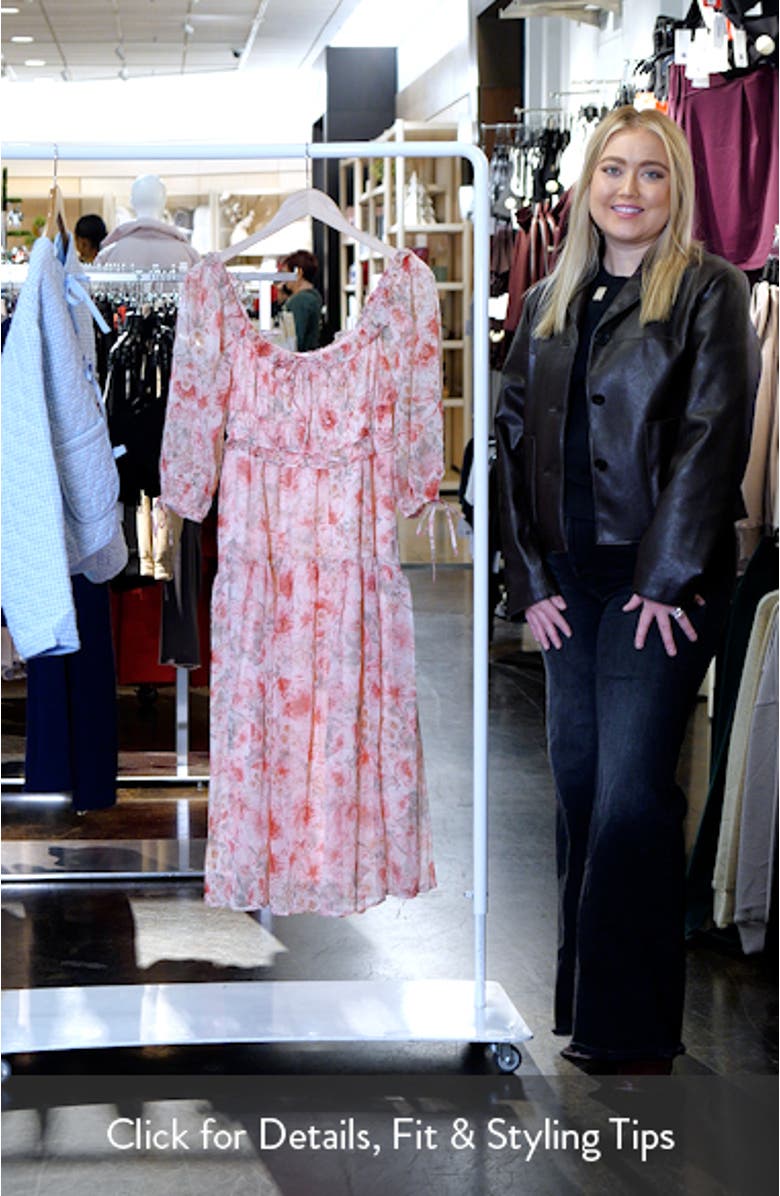 Floral Tie Front Midi Dress, sales video thumbnail