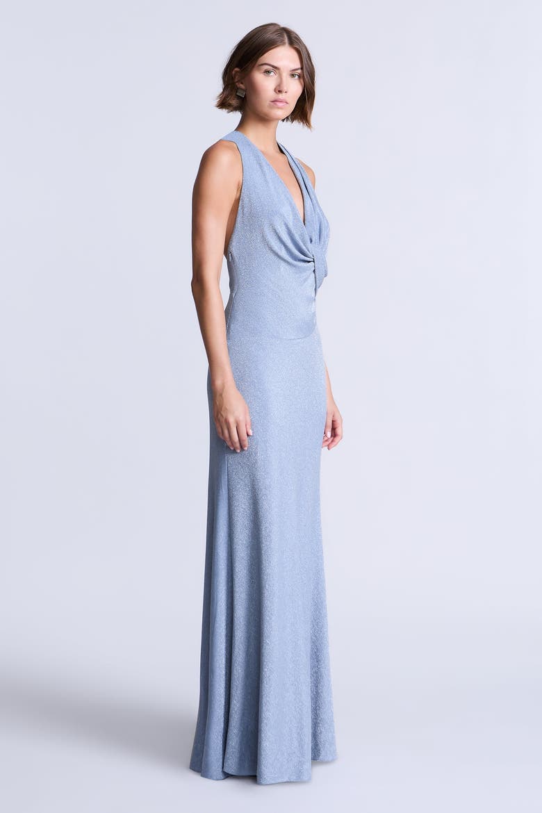 Knit Demi Gown, Alternate, color, Wedgewood Blue
