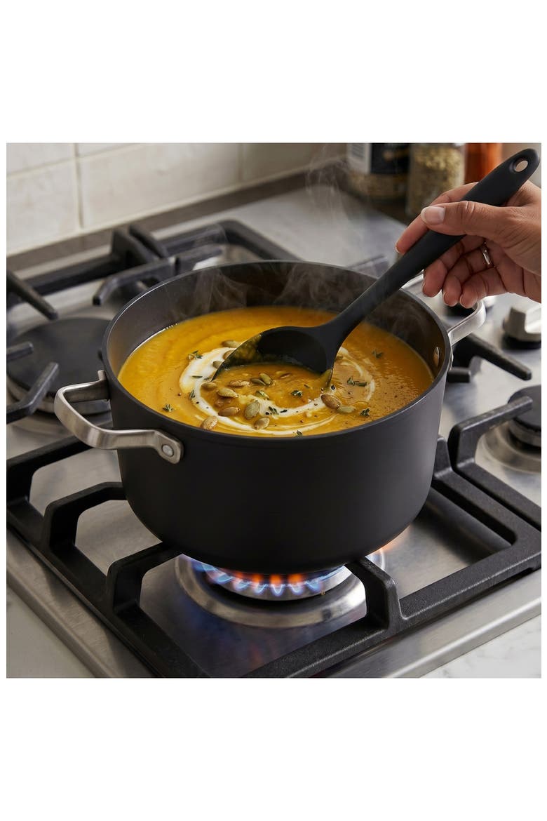 Leo Nonstick Ceramic Stockpot, Alternate, color, BLACK