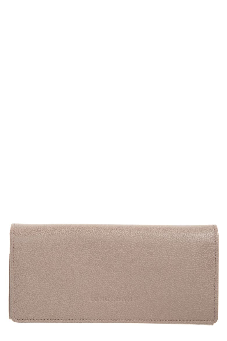 Le Foulonne Leather Continental Wallet, Main, color, TURTLEDOVE