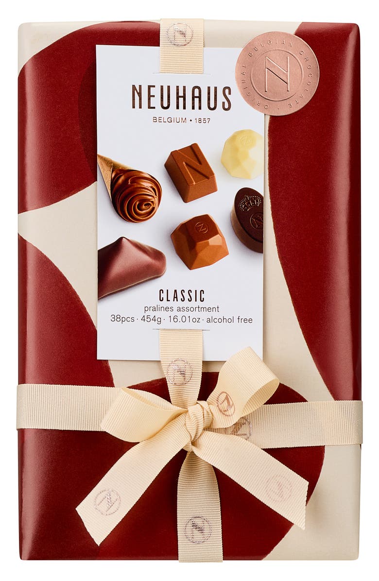 NEUHAUS Valentine Ballotin Classic 38-Piece Chocolate Box, Main, color, Red