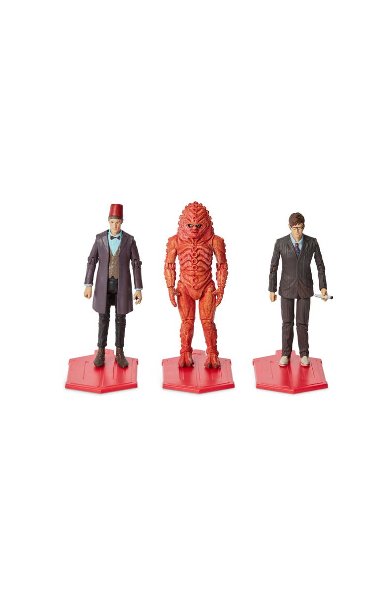 Toynk Doctor Who 3.75" Day of the Doctor Action Figure 3-Pack, Main, color, Red