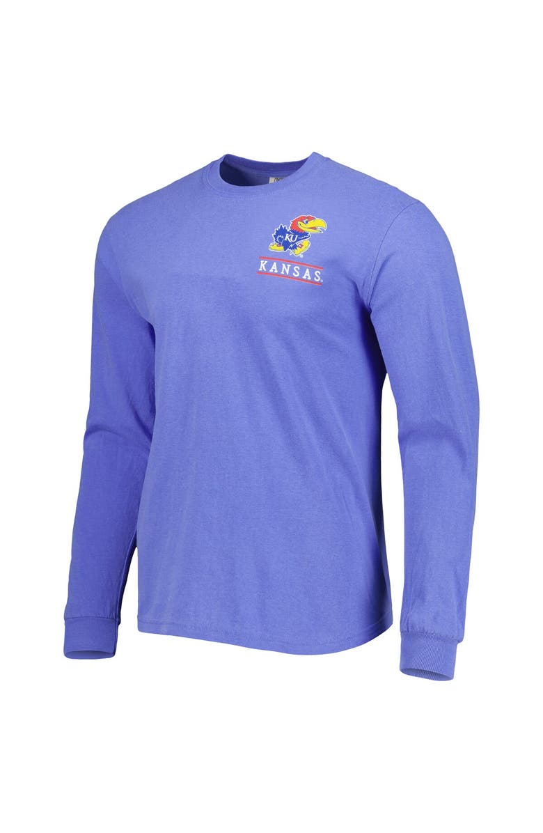 IMAGE ONE Men's Royal Kansas Jayhawks Circle Campus Scene Long Sleeve T-Shirt, Alternate, color, Royal