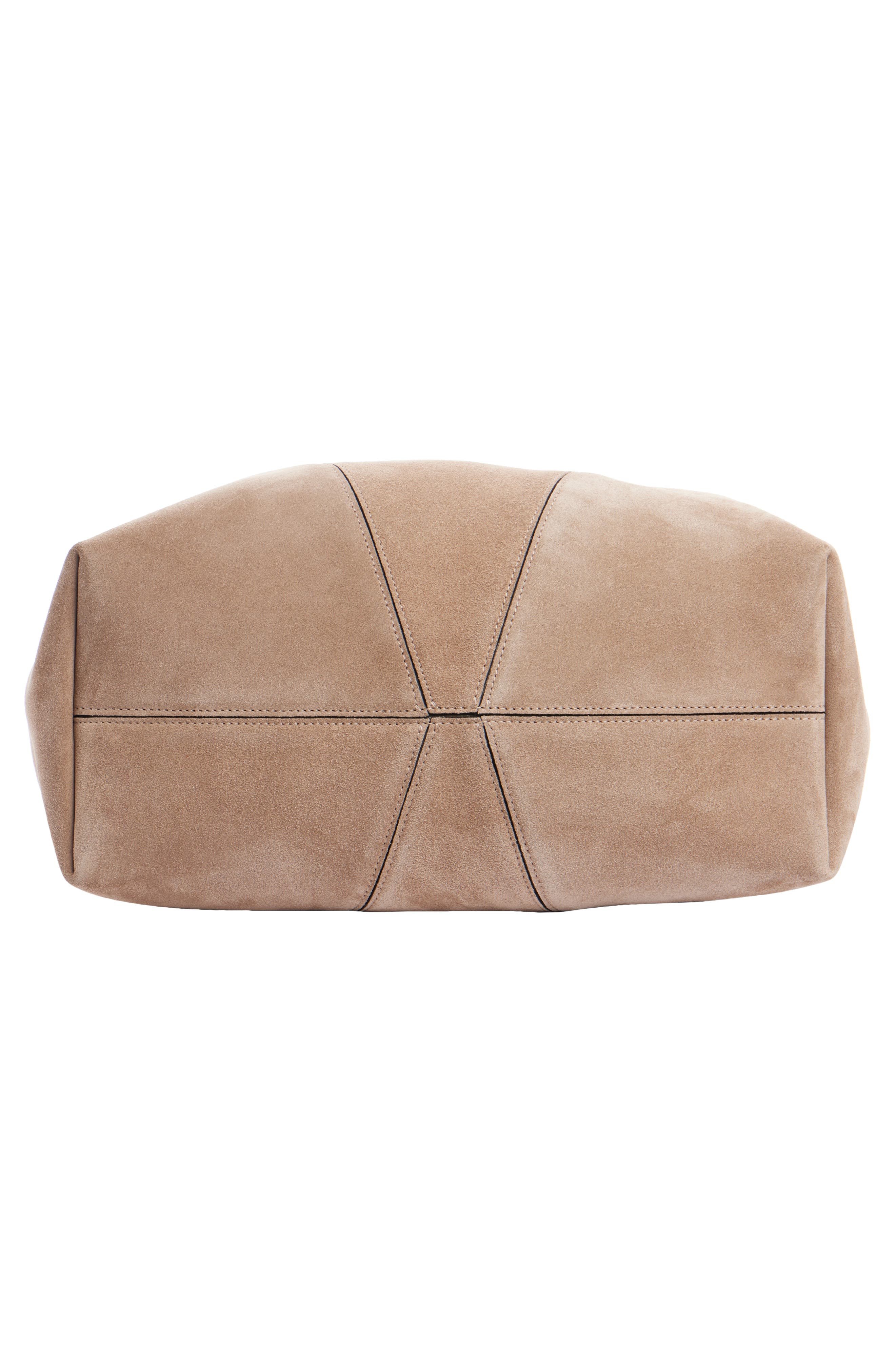 Chloé Spin Suede Large Tote, Alternate, color, Motty Grey