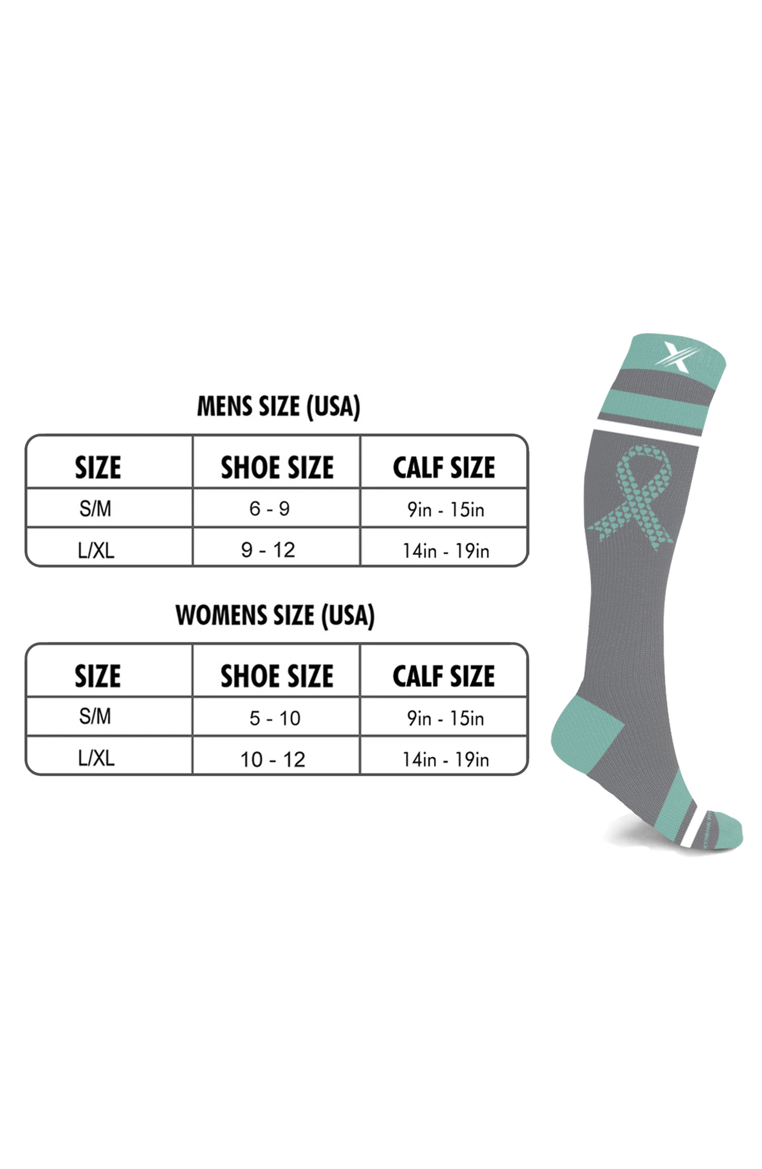 3-Pack Ovarian Cancer Awareness Compression Socks